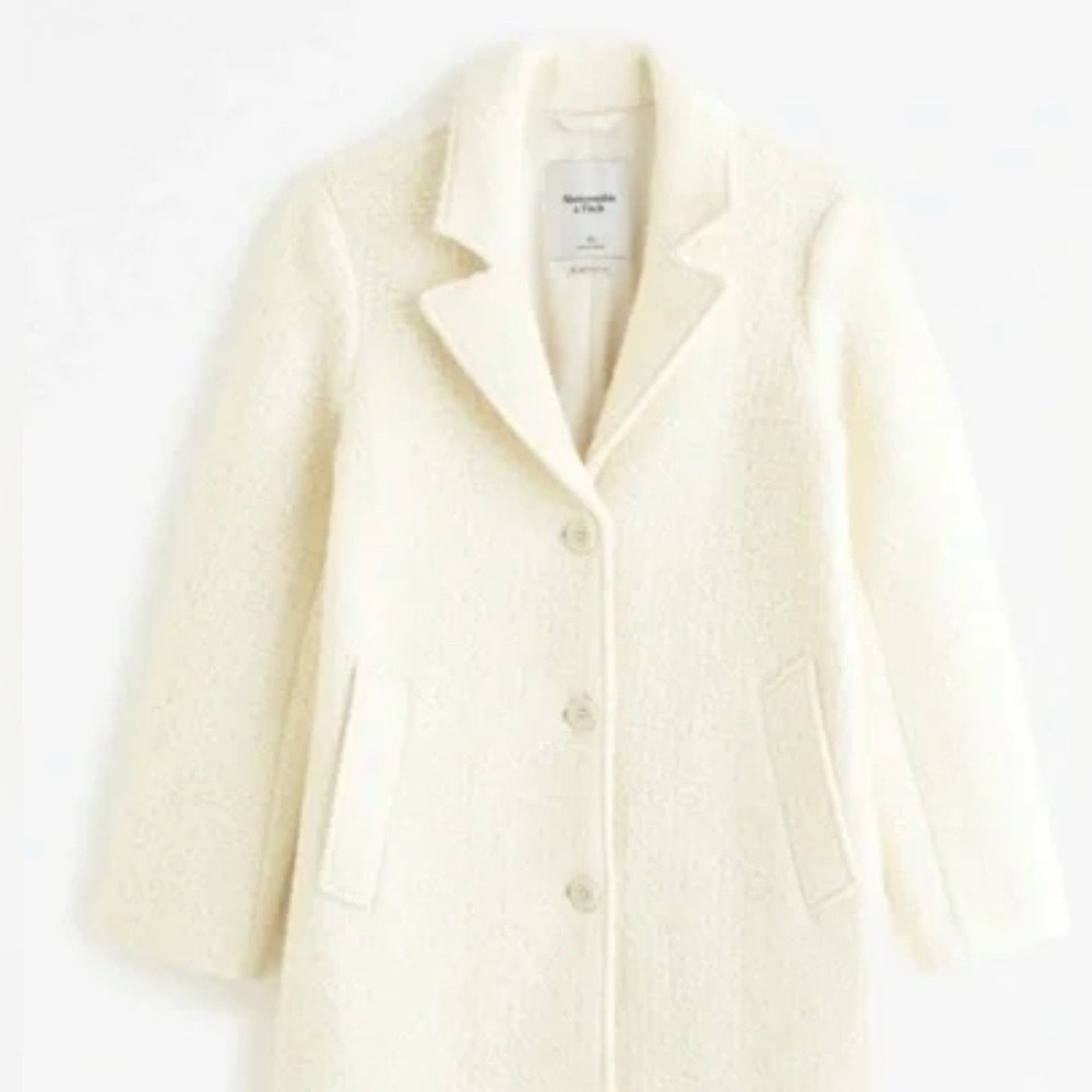 Abercrombie & Fitch Cream Teddy Jacket